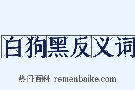 白狗黑反义词是什么意思的图片